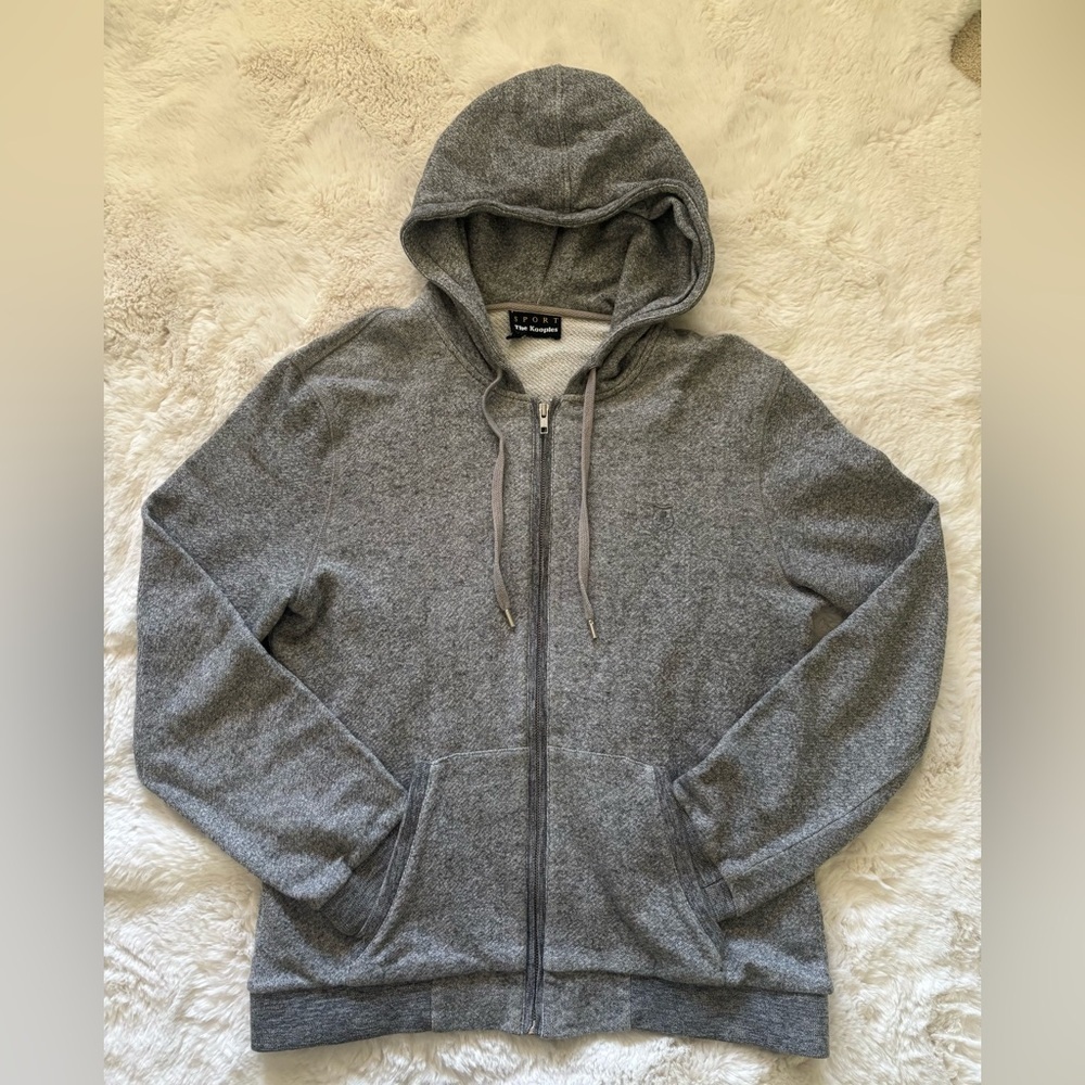 The Kooples x Sport Grey Gray Zip Up Hoodie Sweat Shirt Size Medium